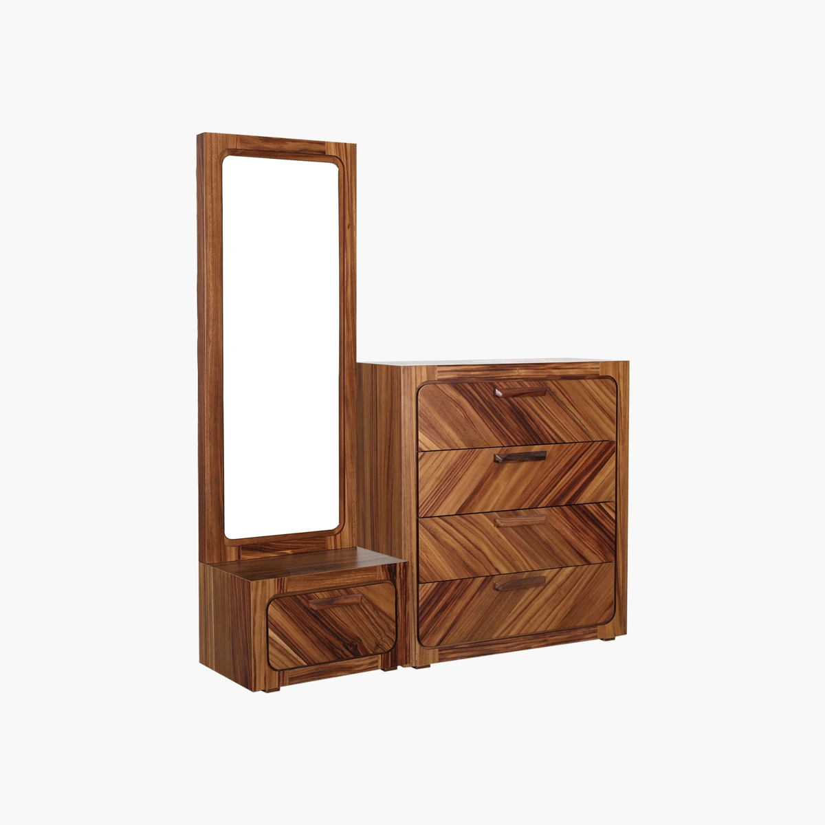 Chifonier y Espejo Dublín Parota - Chapa de parota con acabado tono natural