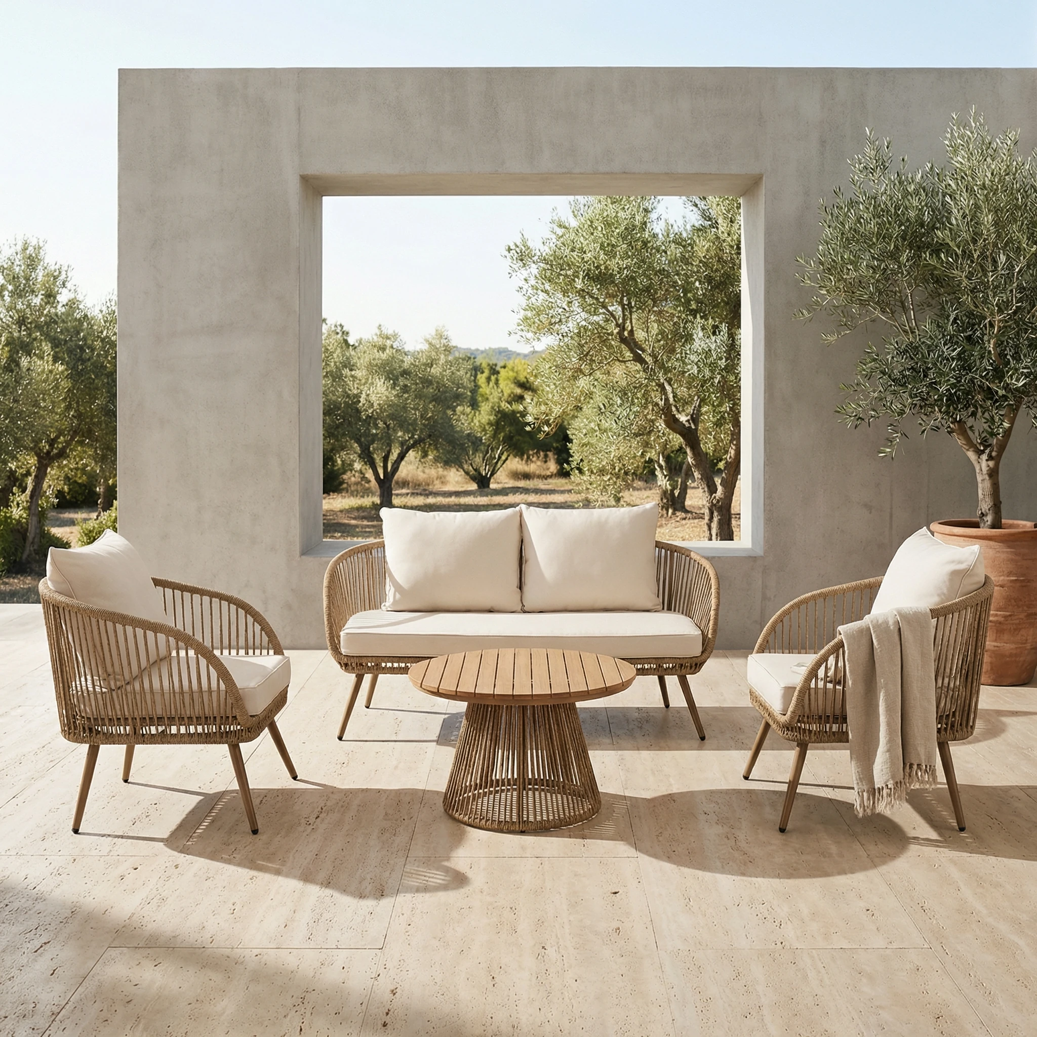 Sala Bacalar Rattan 4pz - vista adicional 1