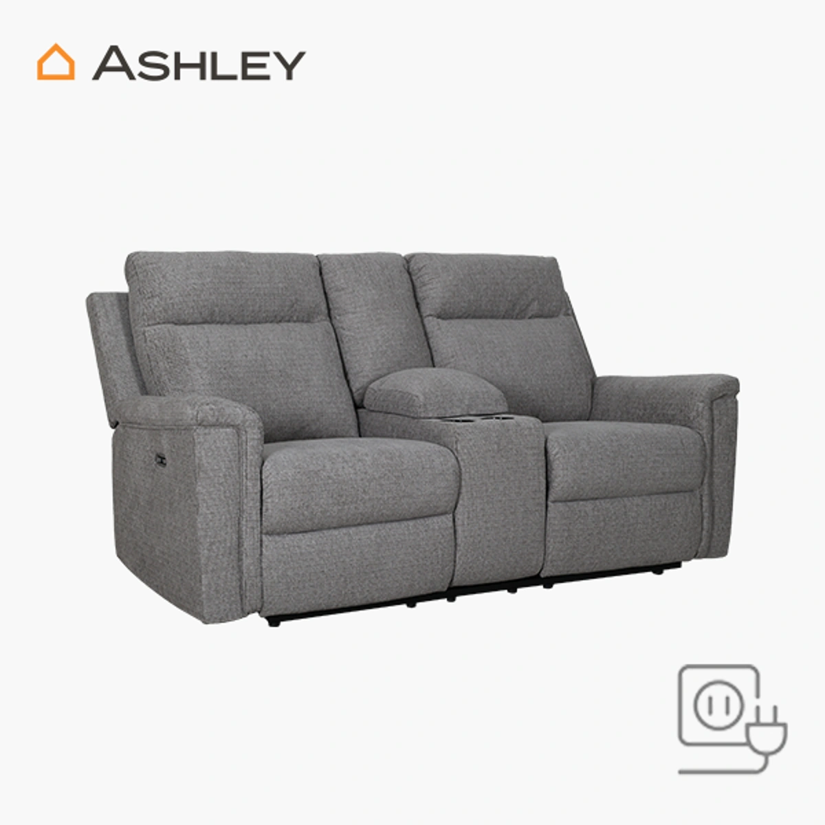 Love Seat Barnsana Ashley Electrico_14 Love Seat Reclinable Eléctrico Barnsana Ashely - Tapizado en poliéster (100%)