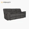 Sofá Reclinable Alphons Ashley - Estructura de madera reforzada, mecanismo reclinable metálico, tapizado en te...