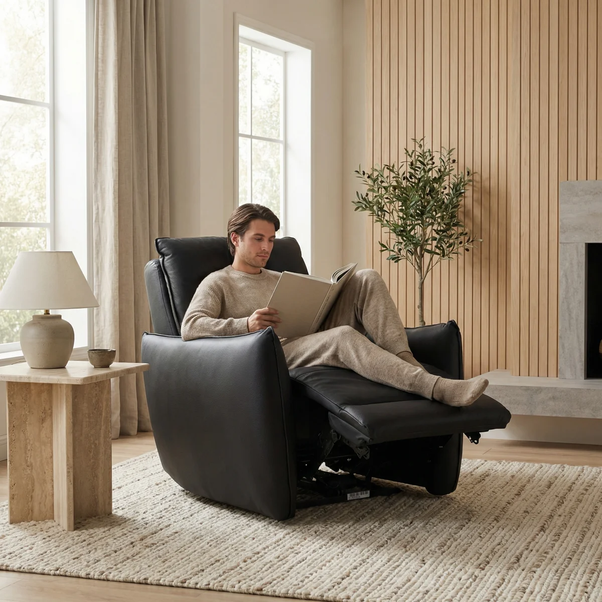 Sillon Reclinable Bennet Negro BOAL_8