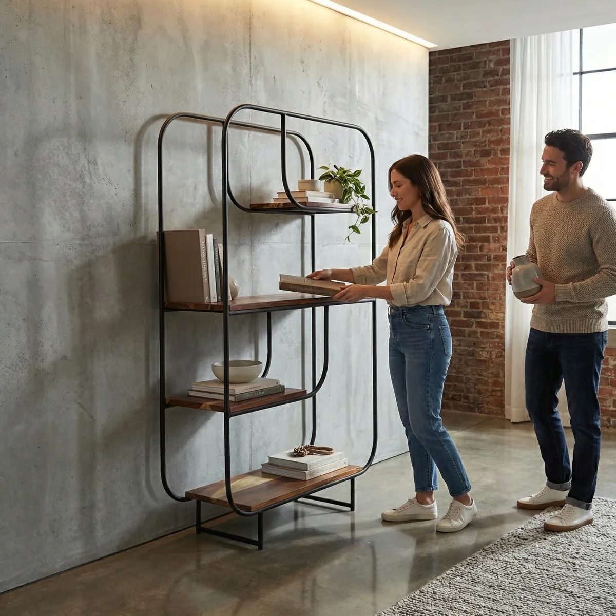 Librero Verona Parota - ambientada en uso