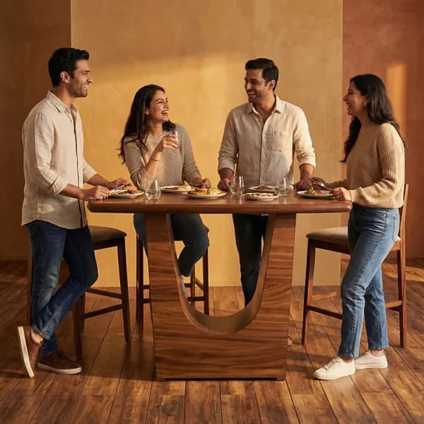 Mesa Alta Palermo Parota P/4 - ambientada en uso