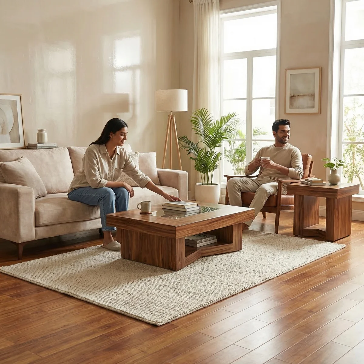 Mesas de Centro Quebec Parota Rectangular - ambientada en uso