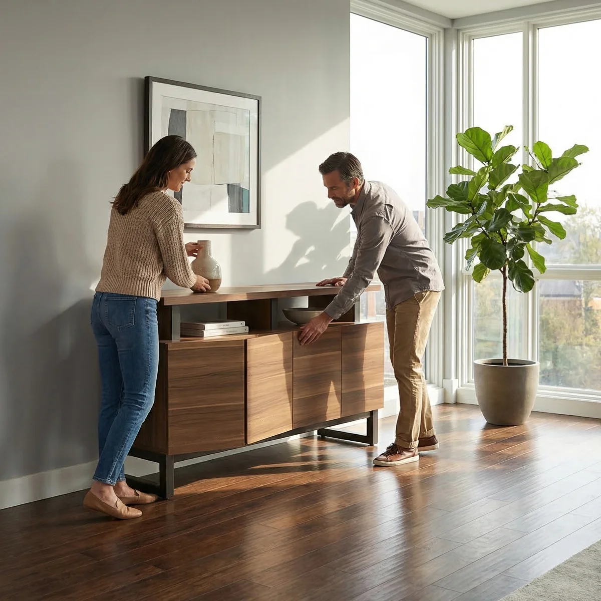 Mesa para TV Tatsu - ambientada en uso