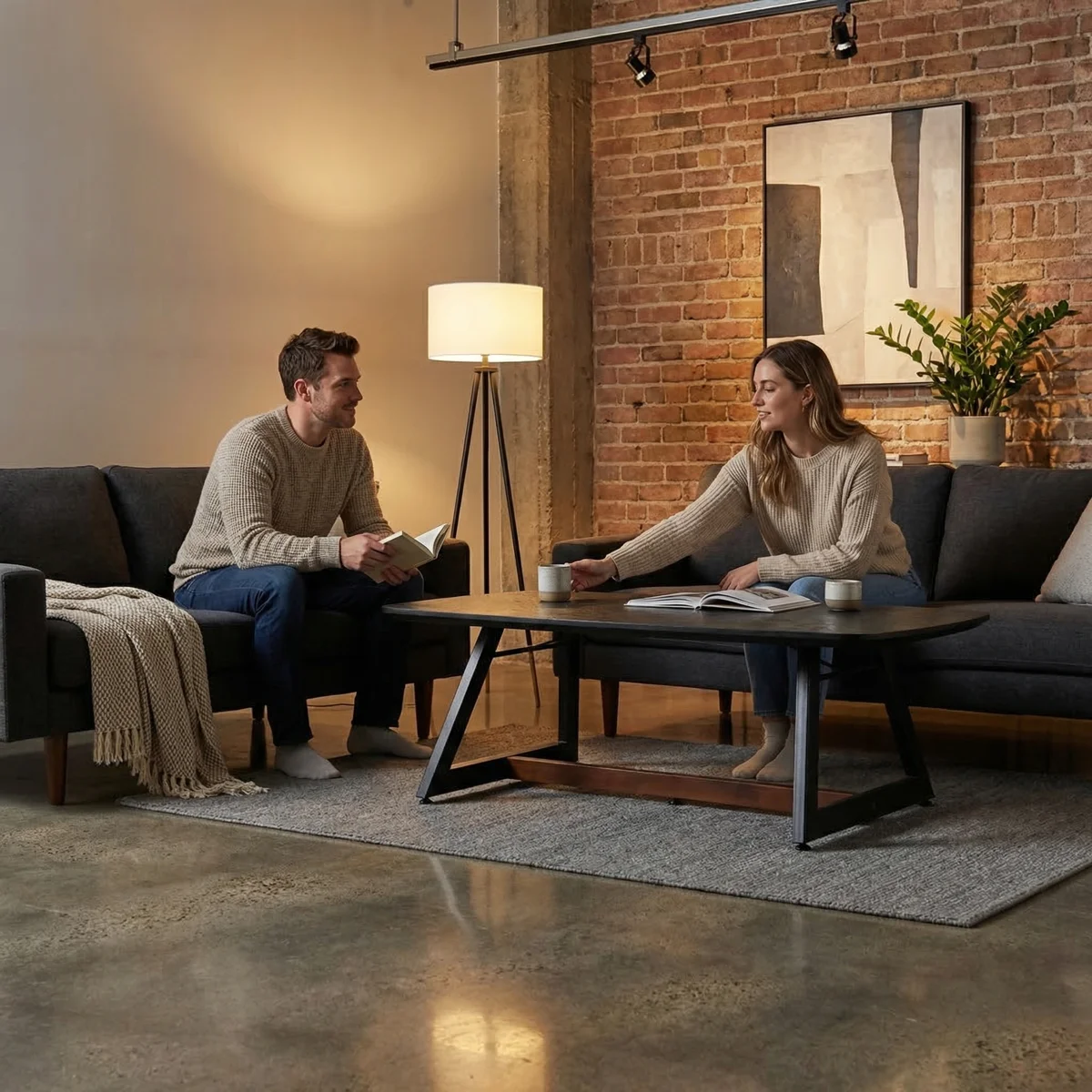 Mesa de Centro Aruma - ambientada en uso