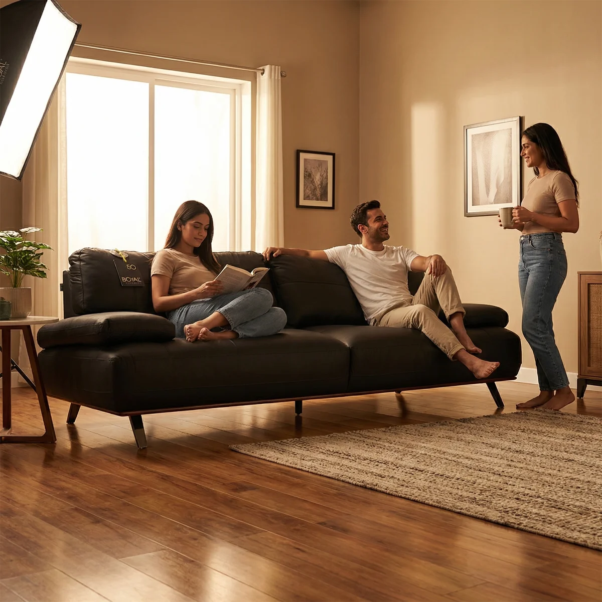 Sofá Scola Boal Piel - ambientada en uso