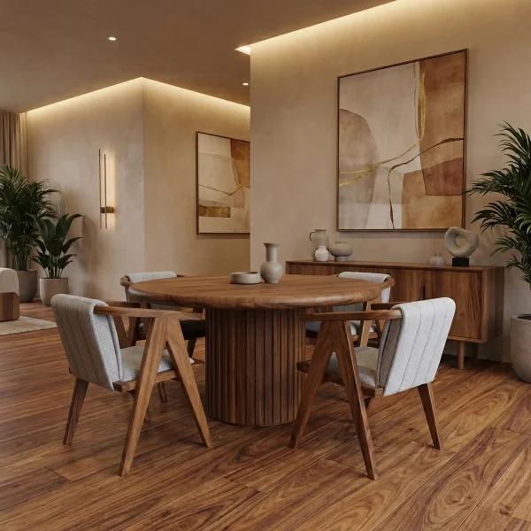 Comedor Bacalar Loren Parota 150cm - foto ambientada