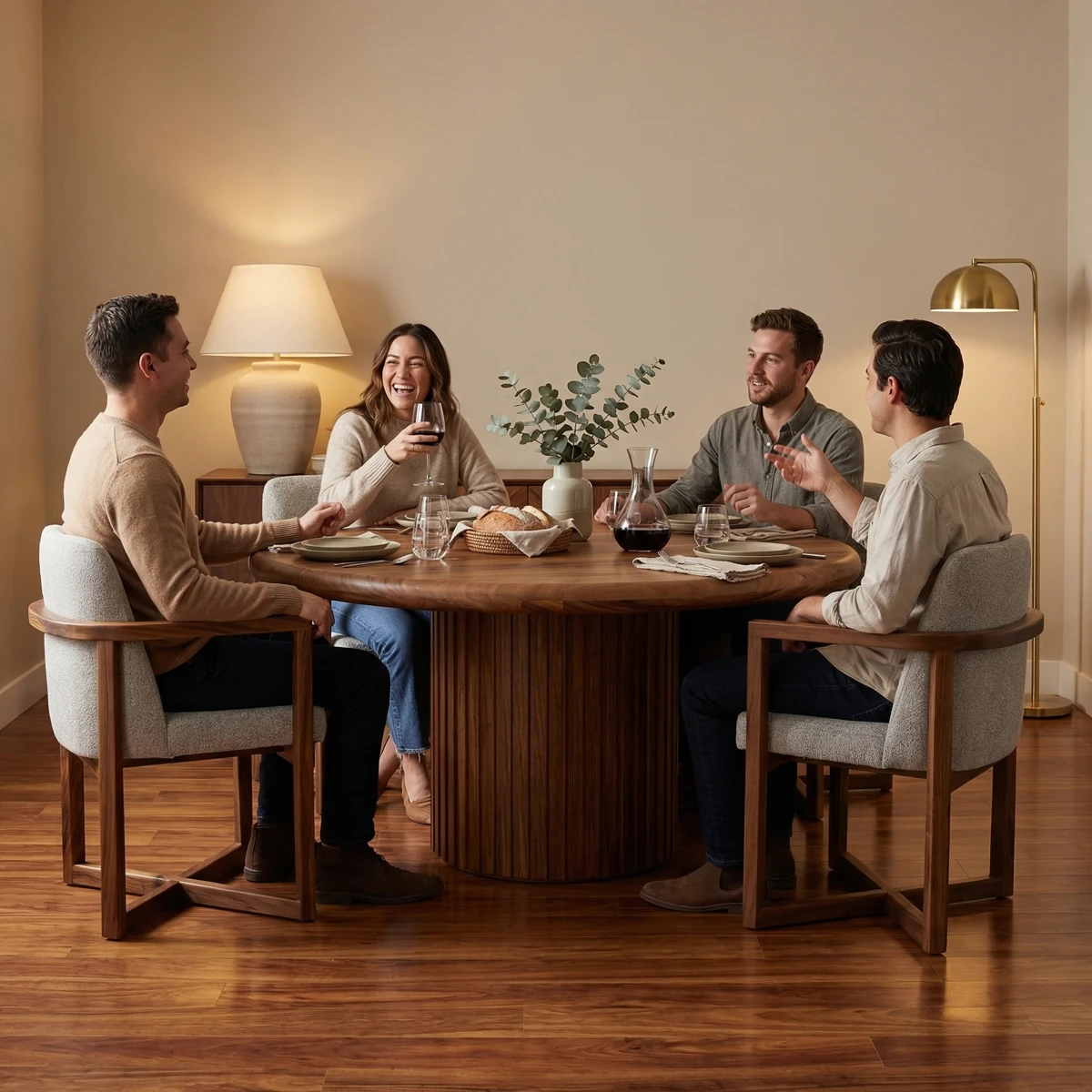 Comedor Bacalar Dante Parota 150cm - ambientada en uso