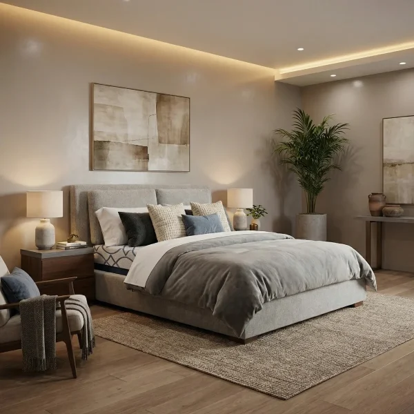 Cama Cabalynn Queen Size Ashley - foto ambientada