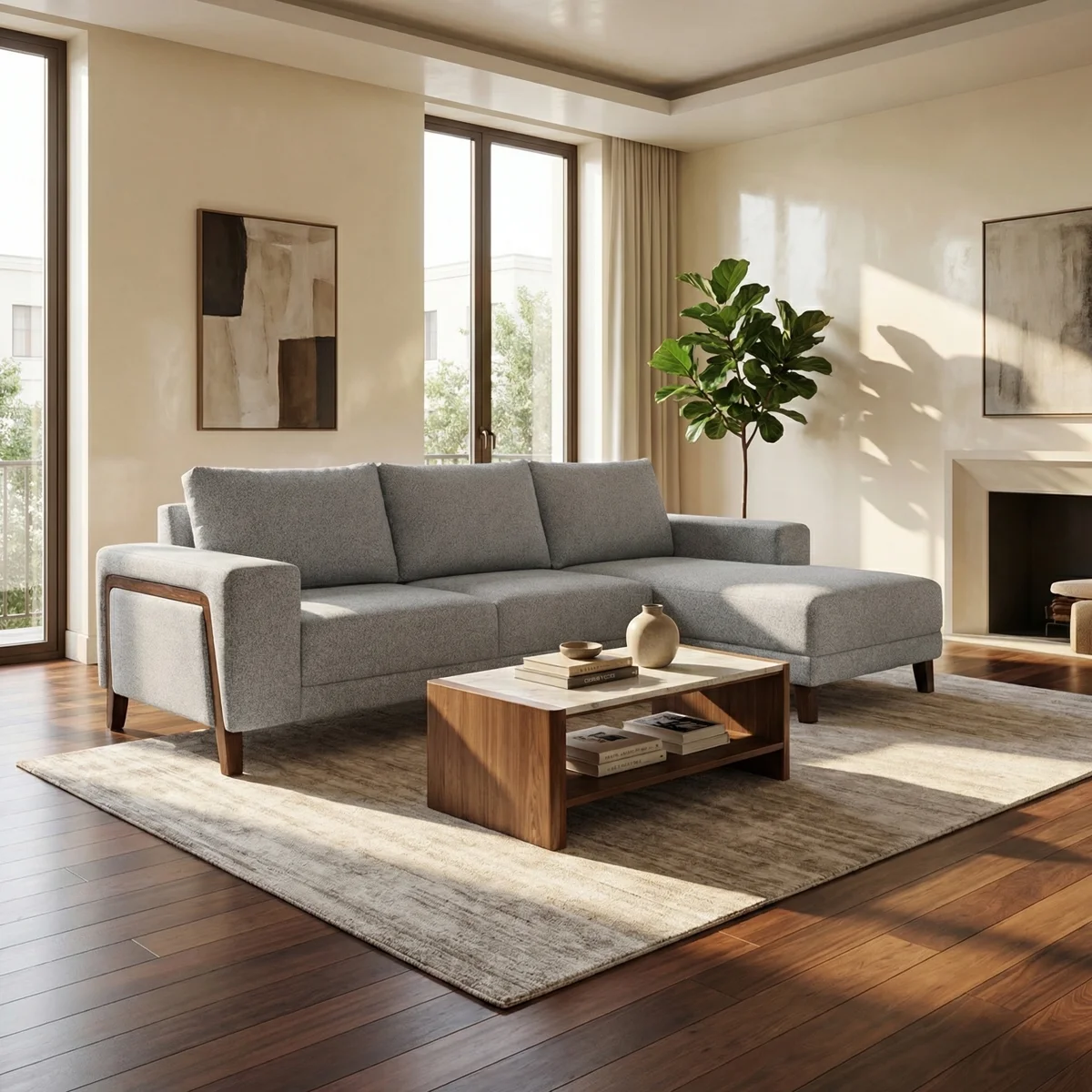 Sala Esquinera Leonore Ambos Lados Derecho - foto ambientada