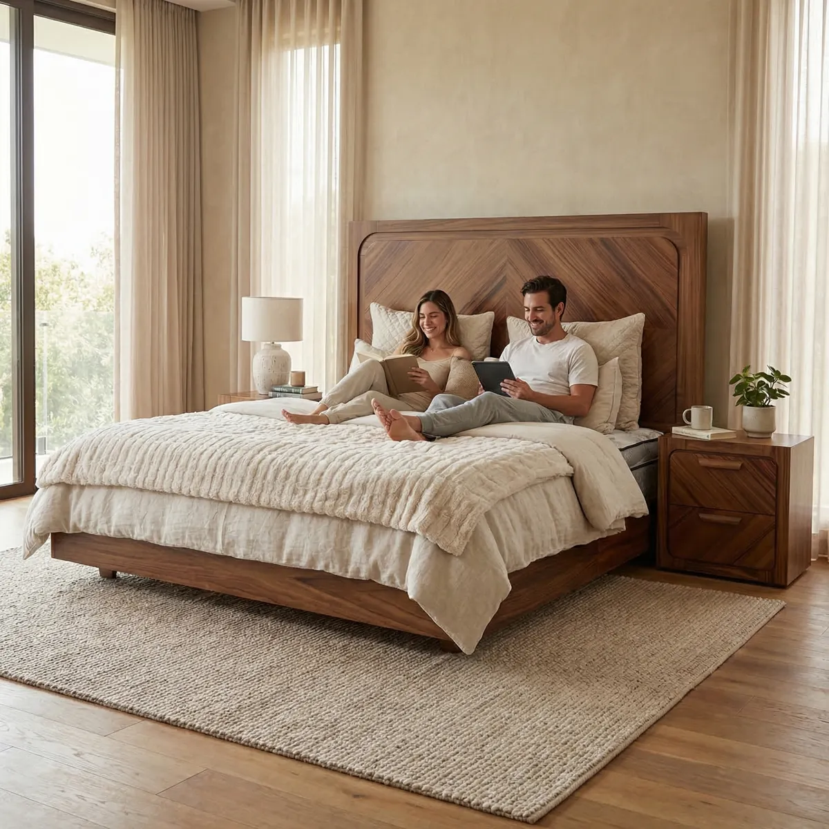 Cabecera King Size y 2 Burós Dublín - ambientada en uso