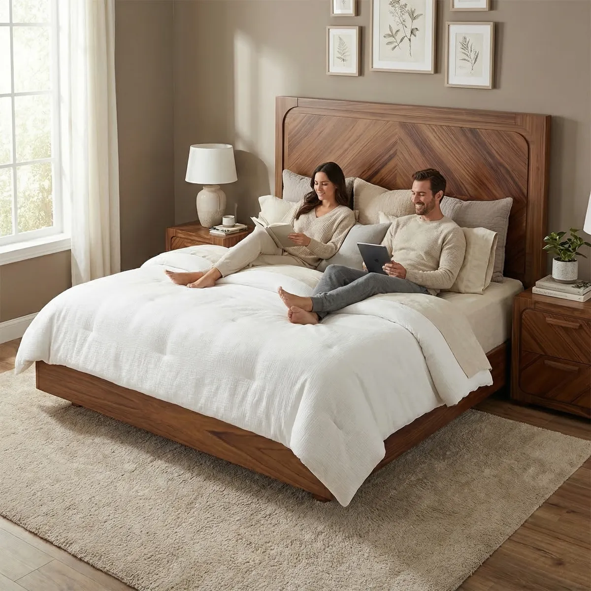 Cabecera Queen Size y 2 Burós Dublín - ambientada en uso