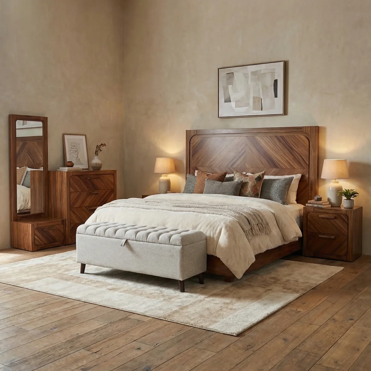 Recámara Queen Size Dublín Parota - foto ambientada