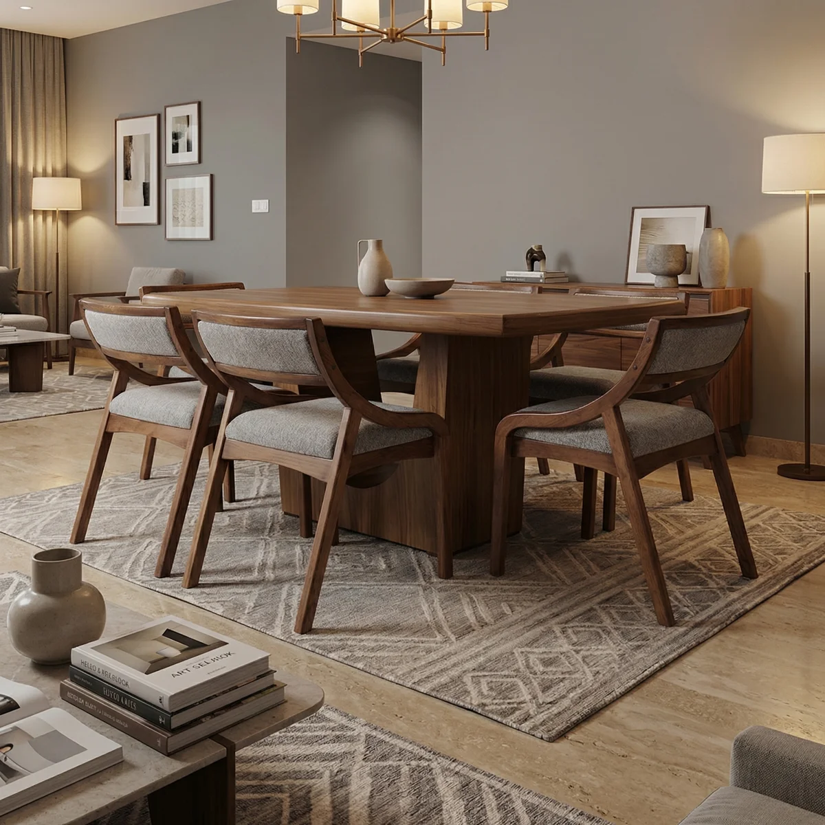 Comedor Palermo Parota P6 Arena - foto ambientada