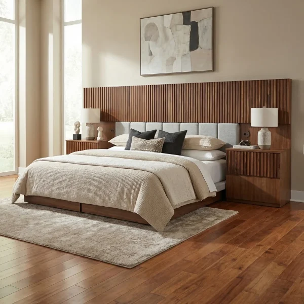 Recámara King Size Suecia Parota - foto ambientada