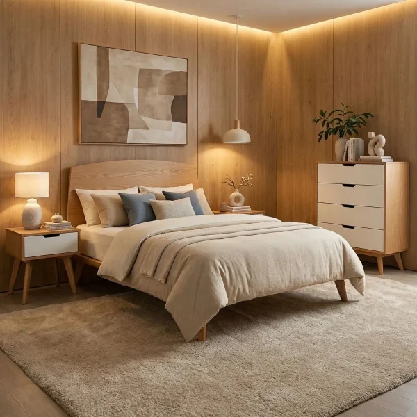 Recámara Matrimonial Hermes Andes Blanco - foto ambientada