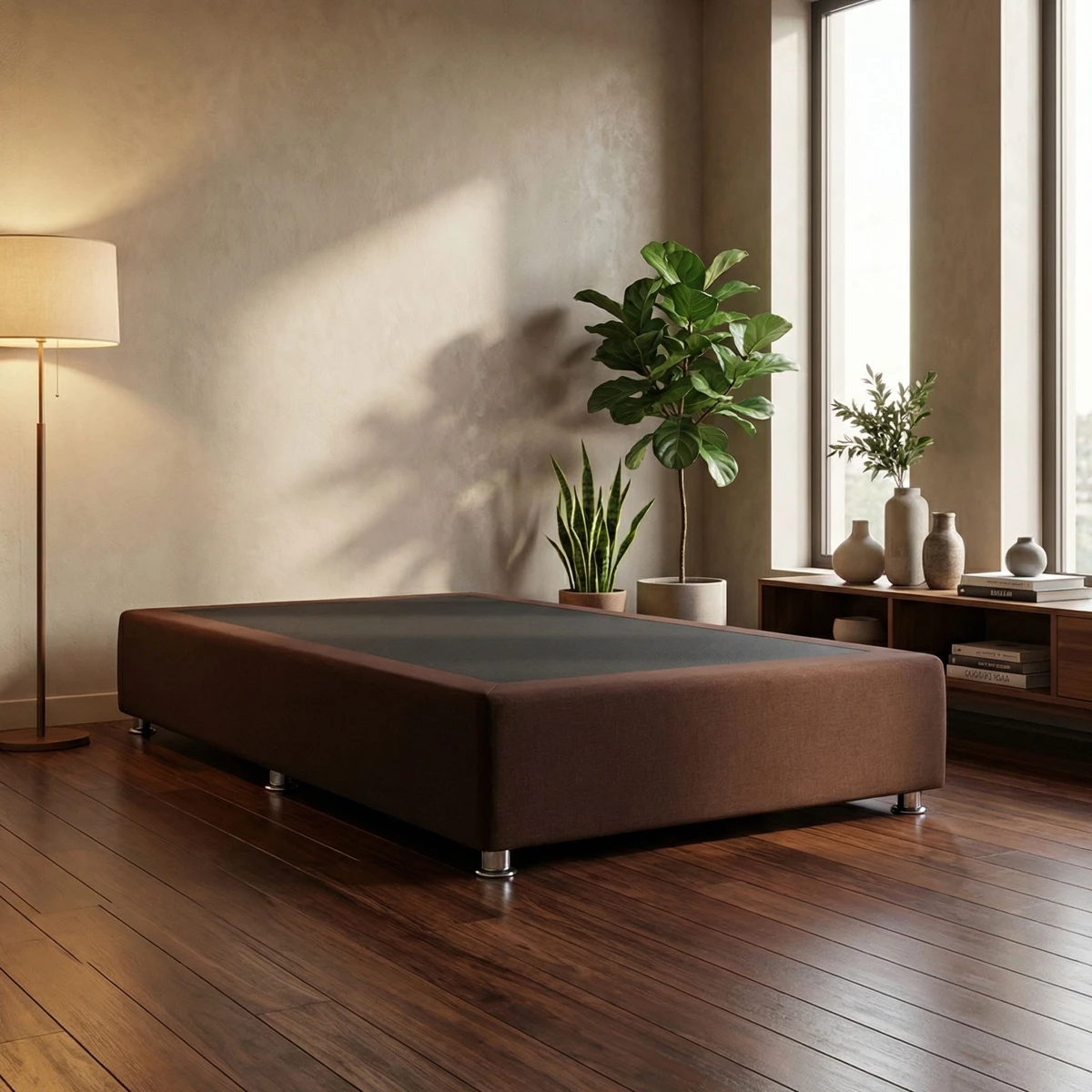 Base Individual Verona Tapizada en Café - foto ambientada