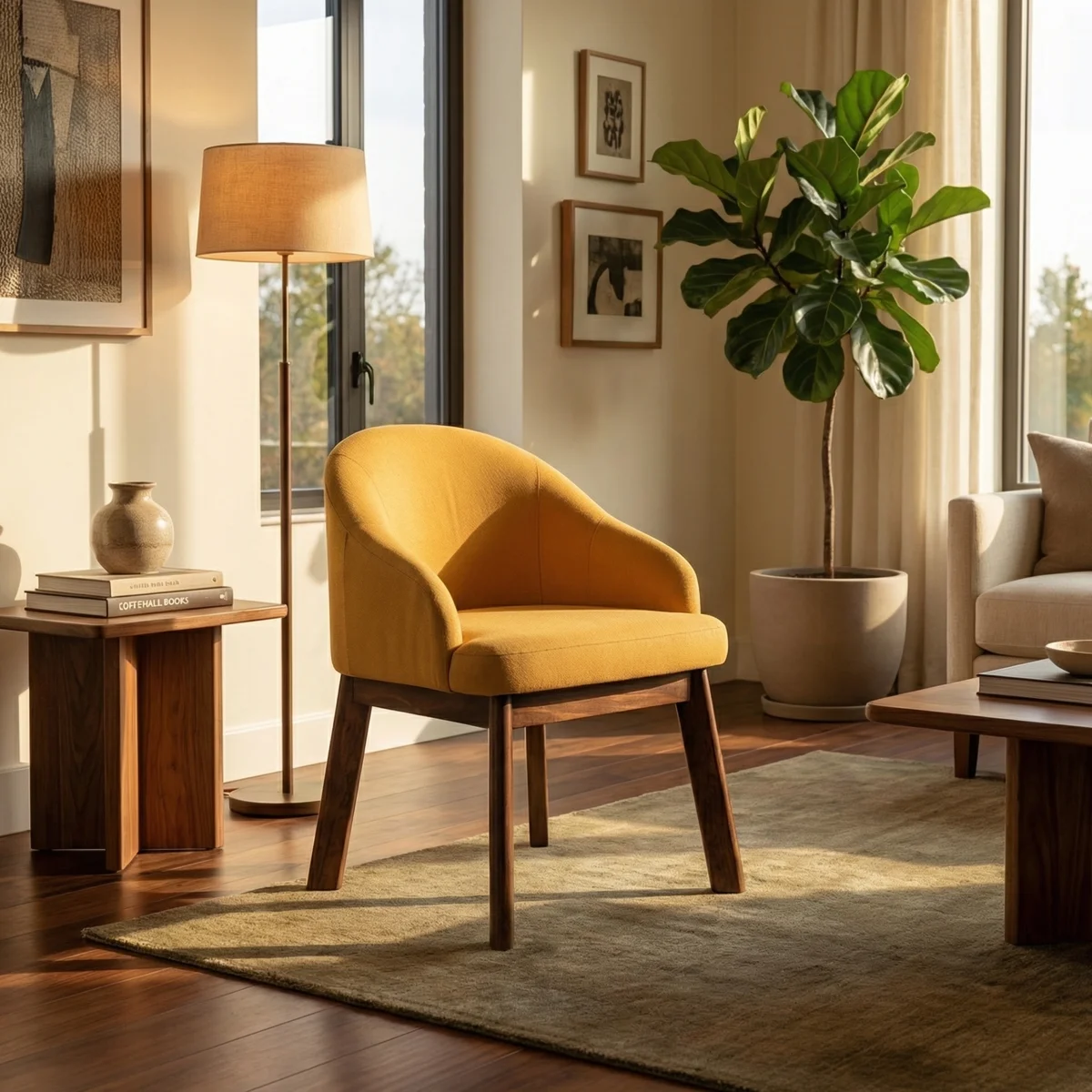 Silla Orbit Mustard - foto ambientada