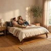 Base Queen Size Hermes Tabaco - ambientada en uso