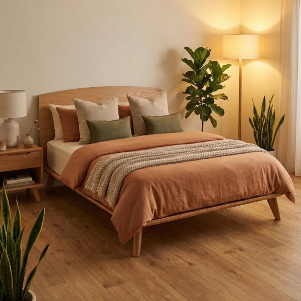 Cabecera Queen Size Hermes Natural - foto ambientada