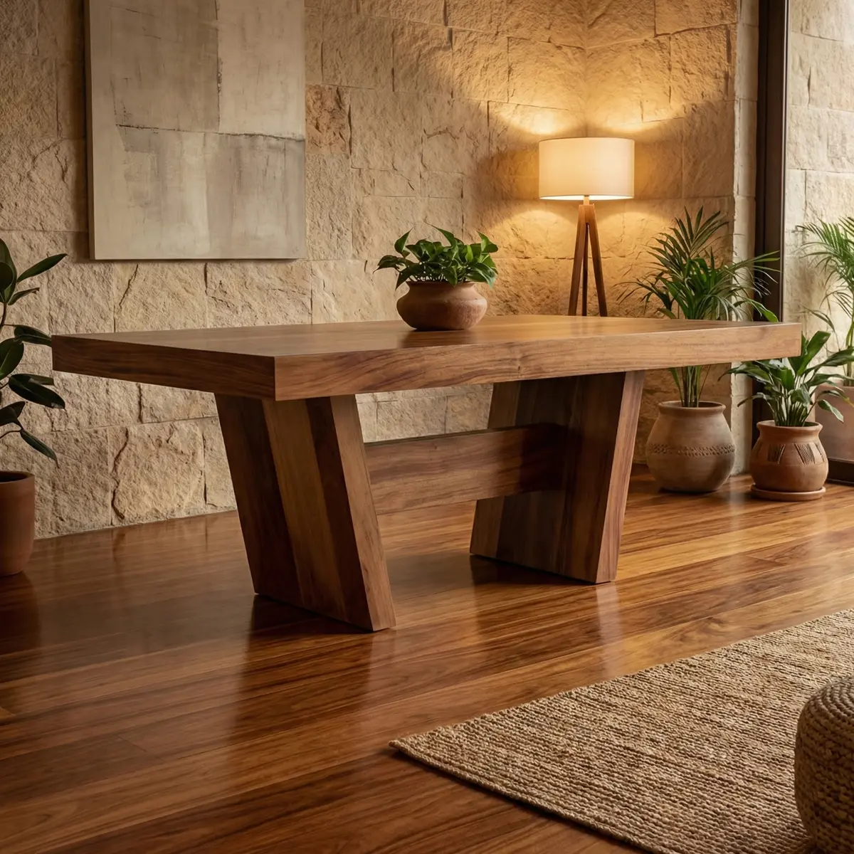 Mesa Betta Parota - foto ambientada