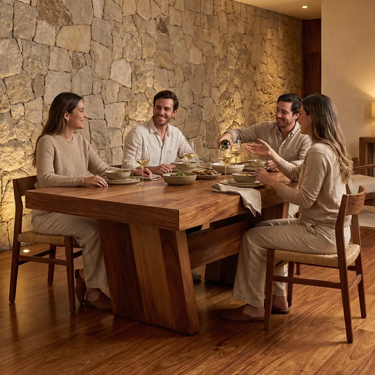 Mesa Betta Parota - ambientada en uso