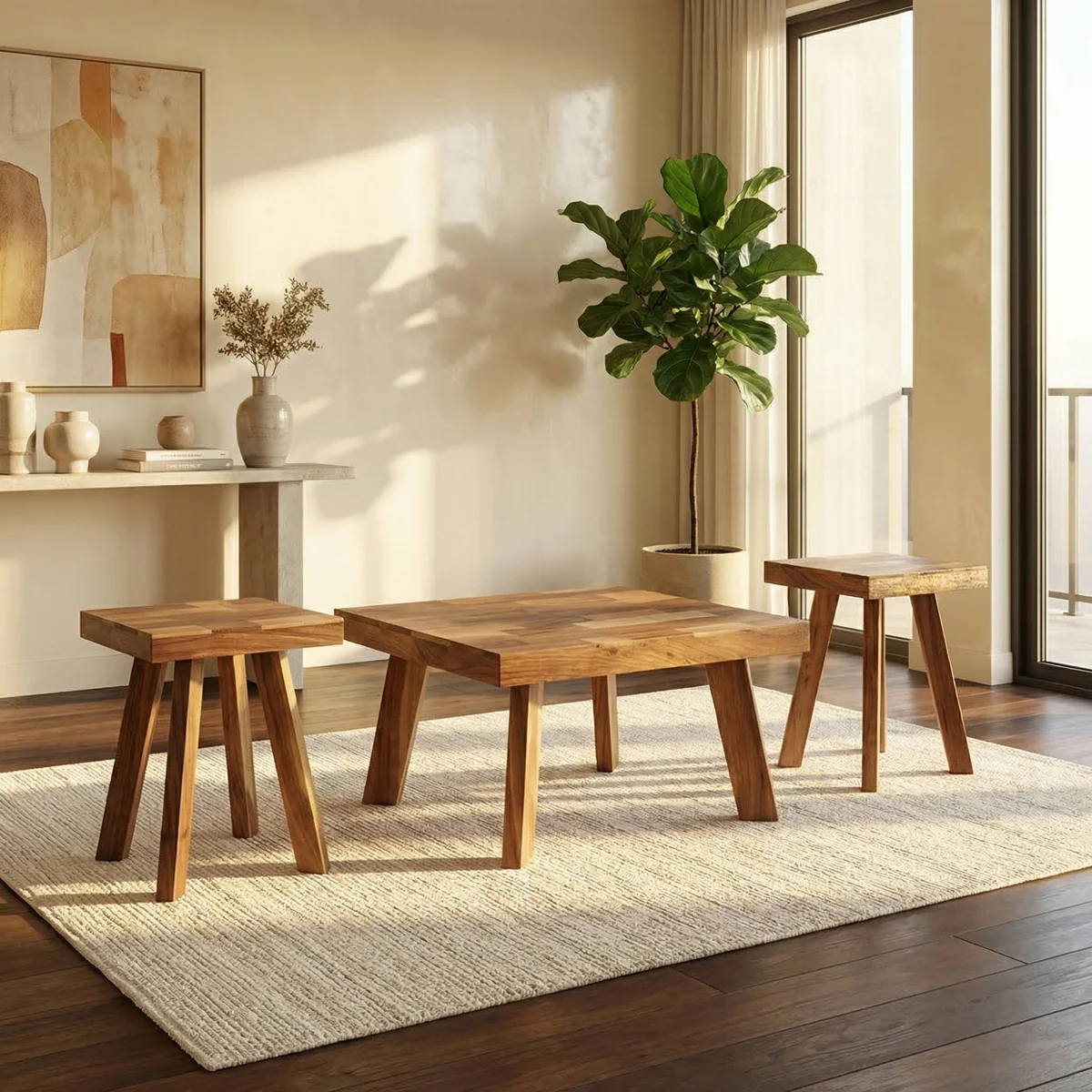 Mesas de Centro Dumai Parota - foto ambientada