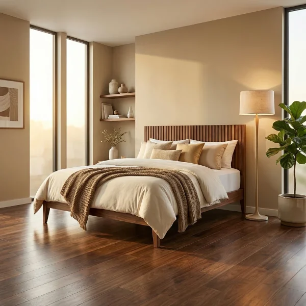 Cabecera Queen Size Noruega Parota - foto ambientada