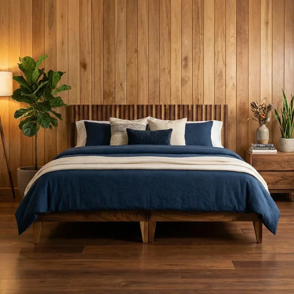 Cabecera King Size Noruega Parota - foto ambientada