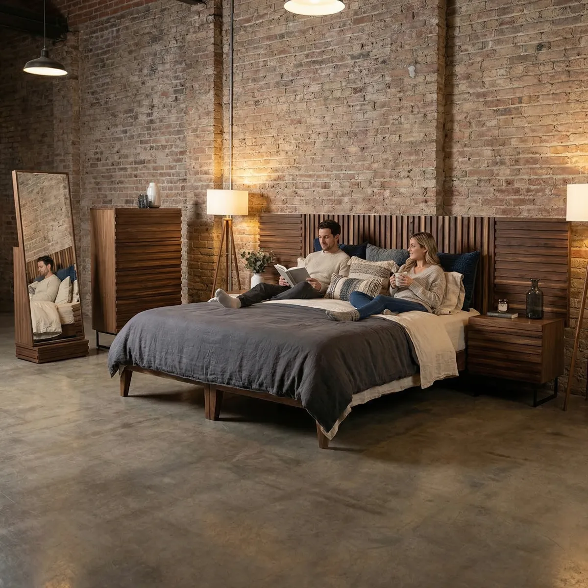 Recámara King Size Noruega Parota - ambientada en uso