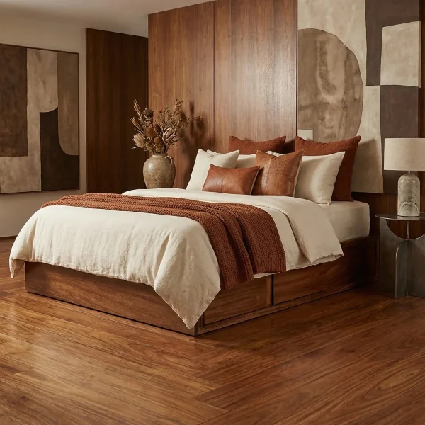 Base Queen Size Sevilla Parota - foto ambientada