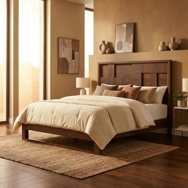 Cabecera Queen Size Palermo Nogal - foto ambientada