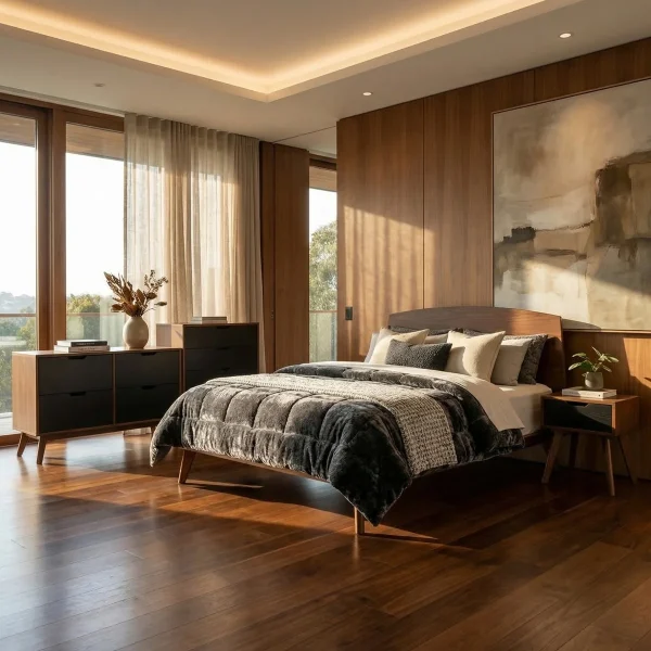 Recámara Matrimonial Hermes Andes Tabaco - foto ambientada