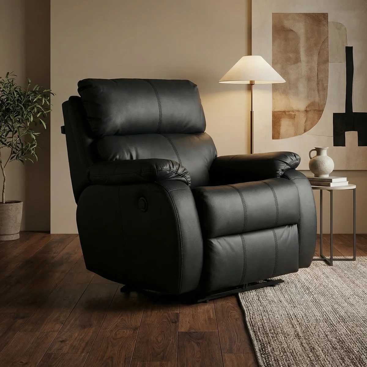 Sillon Reclinable Electrico Rest Boal Personalizable Negro - foto ambientada