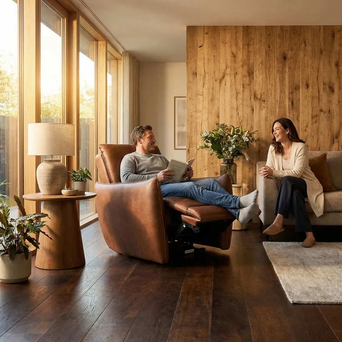 Sillón Reclinable Eléctrico Bennett Boal - ambientada en uso