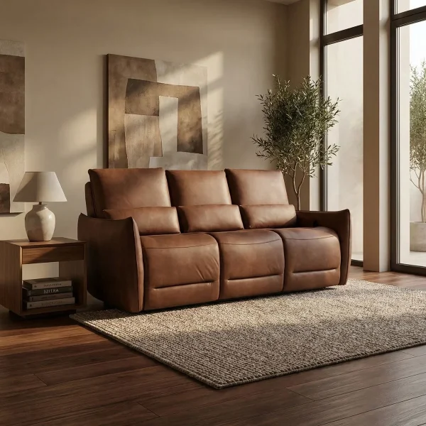 Sofá Reclinable Eléctrico Bennett Boal - foto ambientada