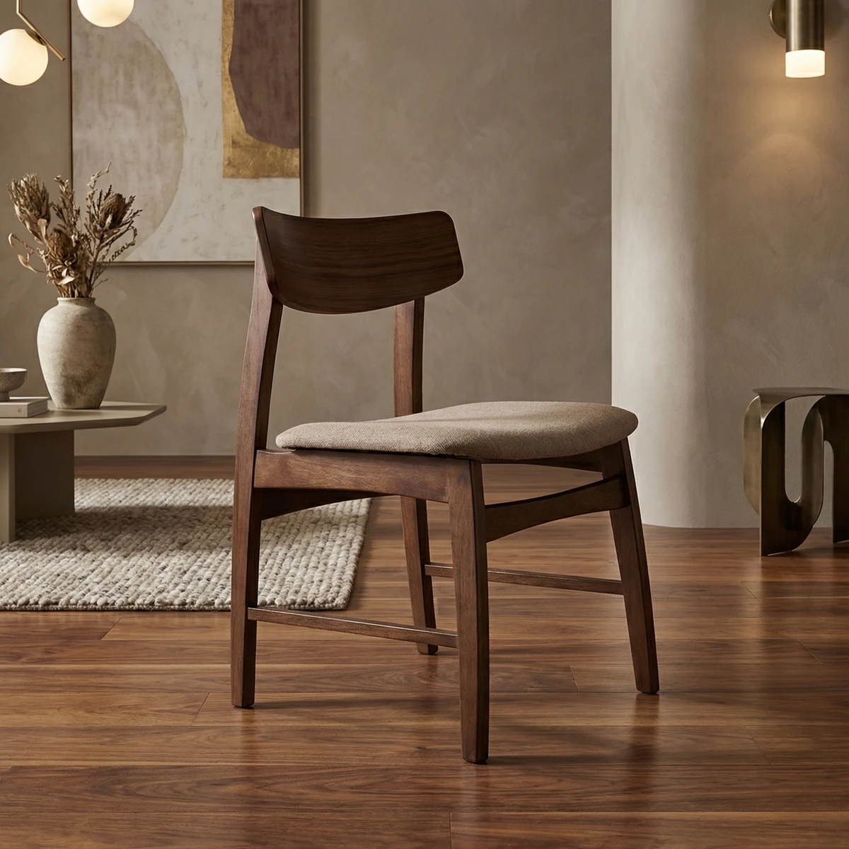 Silla Jesse Nogal - foto ambientada