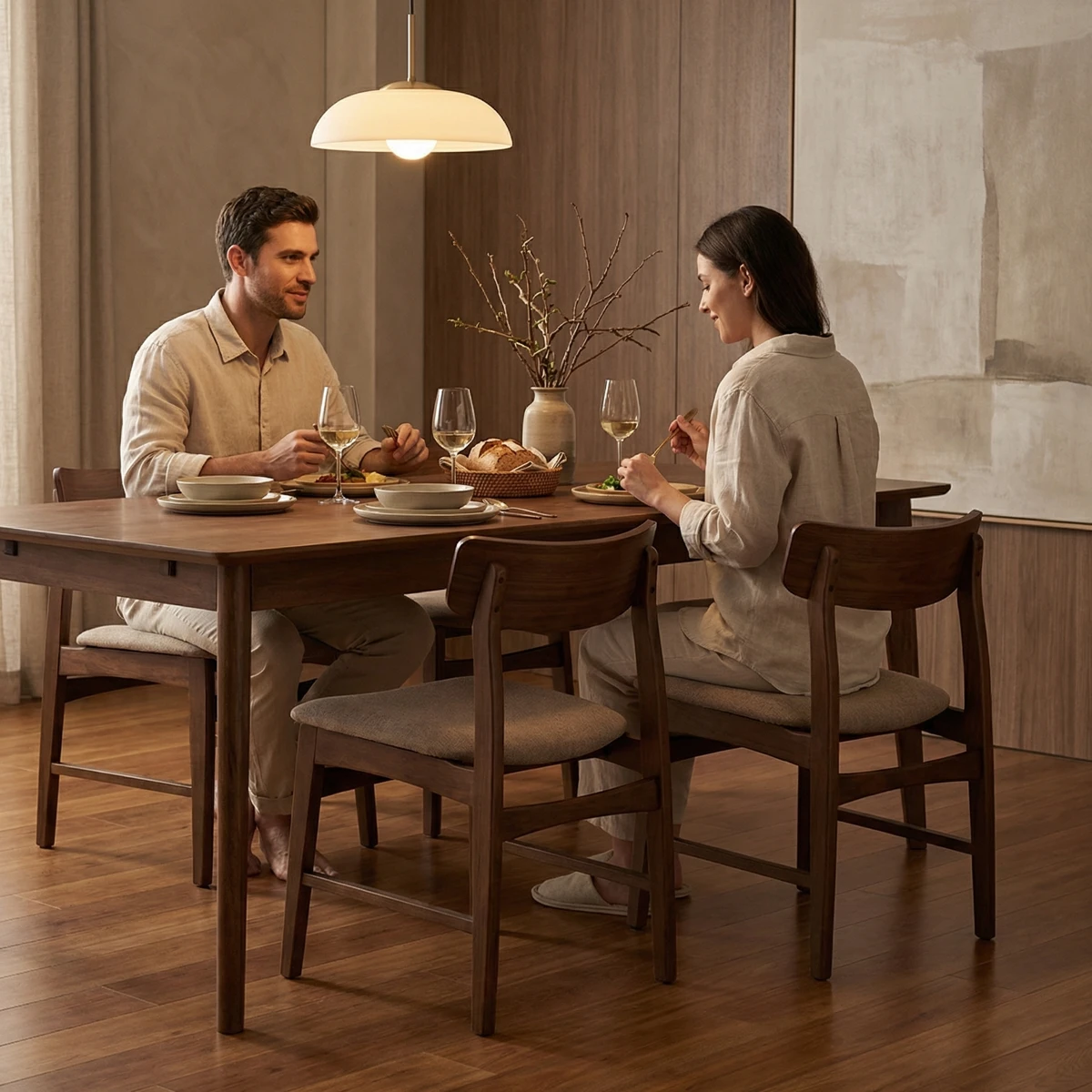 Silla Jesse Nogal - ambientada en uso