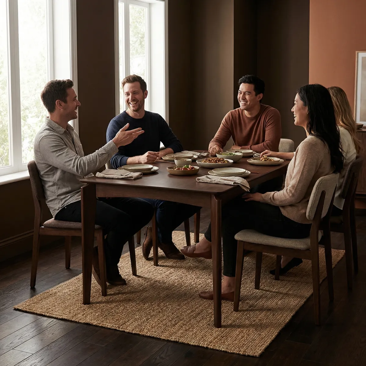 Mesa Jesse Nogal - ambientada en uso