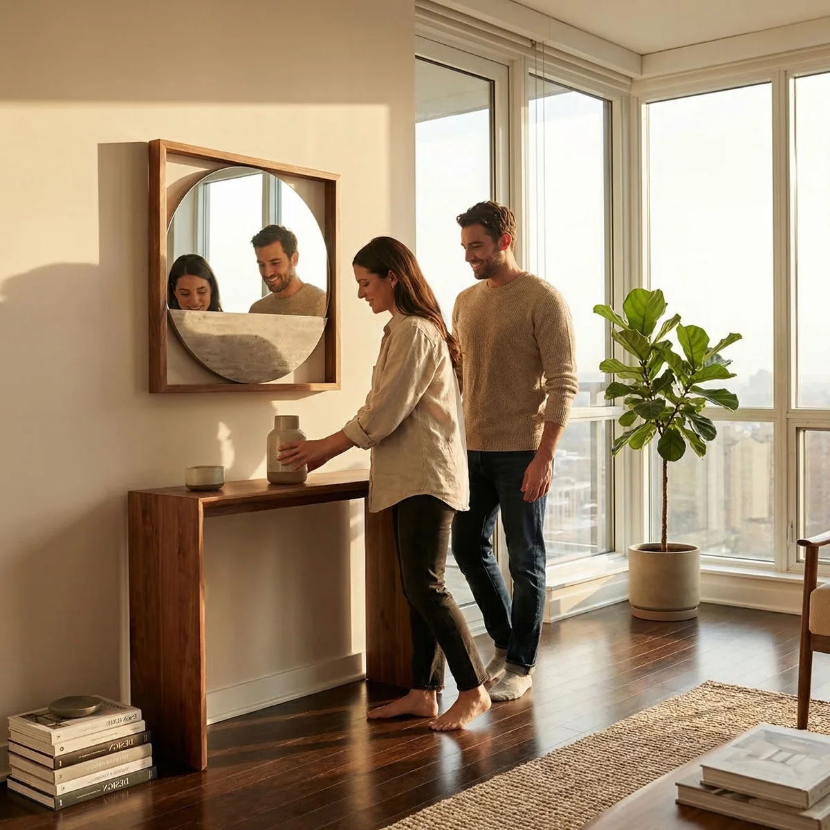 Espejo Redondo Palaos - ambientada en uso