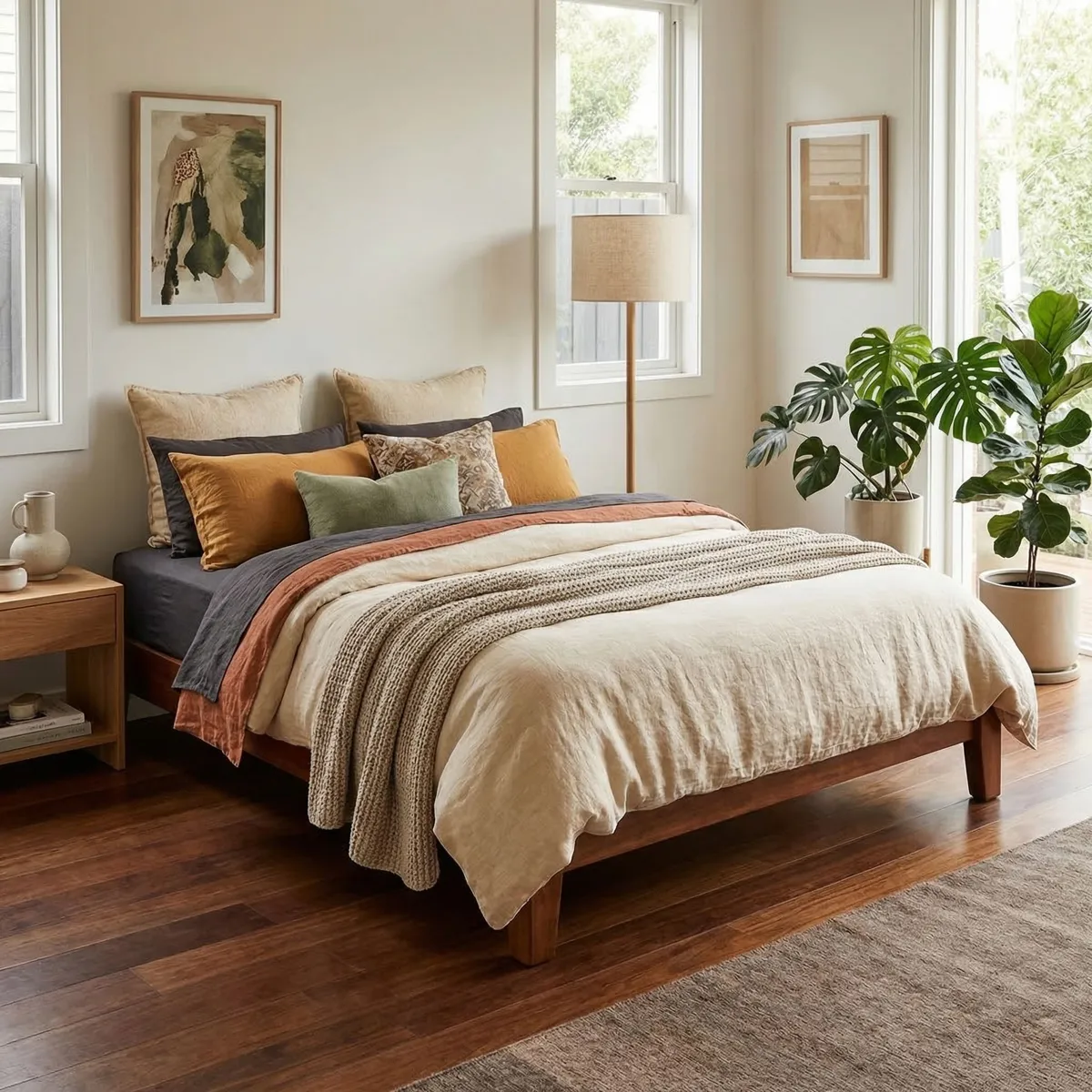 Base King Size Pinus Personalizable - foto ambientada