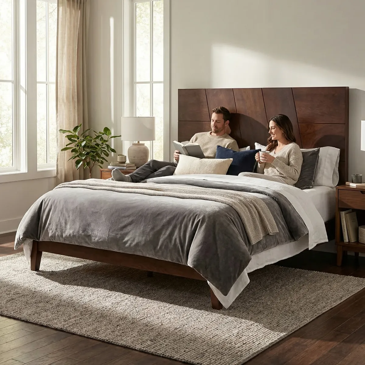 Cabecera Queen Size Victoria Okume - ambientada en uso