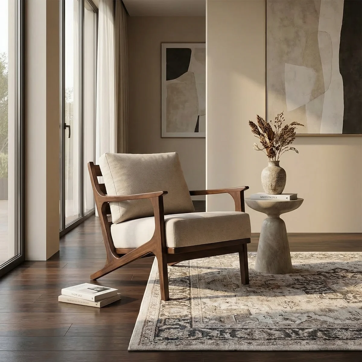 31402-Sillón-Cony-Parota-Personalizable-Beige-ambientada-03 Sillon Cony Parota Personalizable Beige - foto ambientada