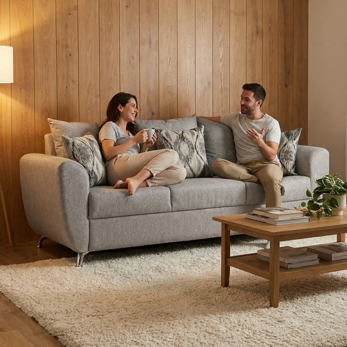 Sofá Miller Plata - ambientada en uso