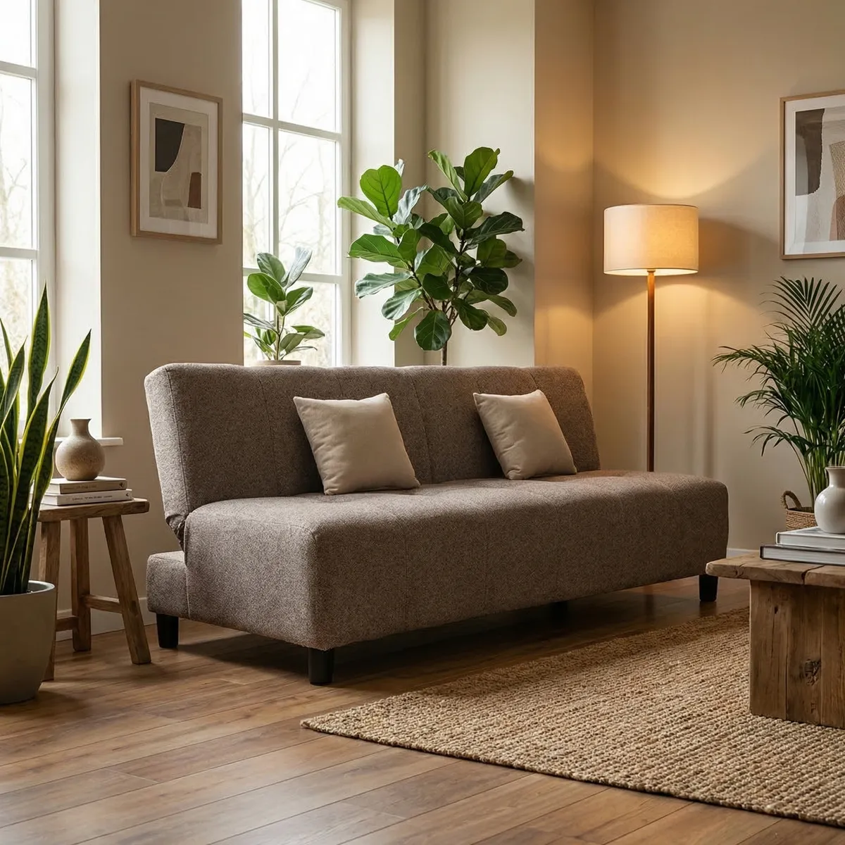 Sofa Cama Gajos Personalizable Arena - foto ambientada
