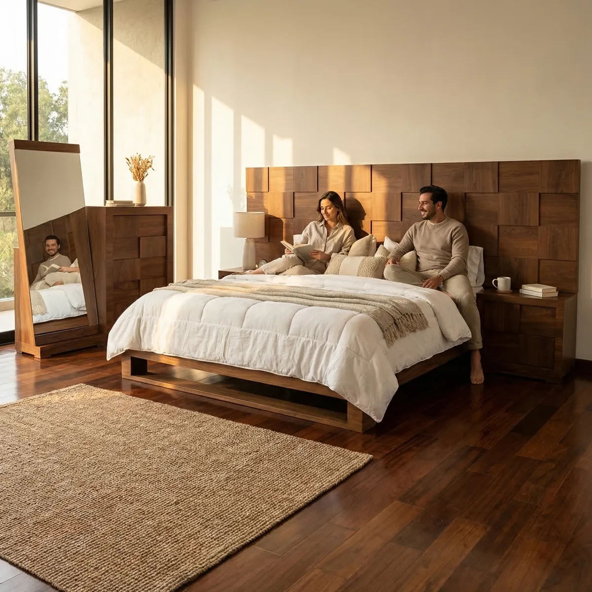 32240-Recámara-Queen-Size-Oporto-Nogal-ambientadauso-05 Recámara Queen Size Oporto Nogal - ambientada en uso