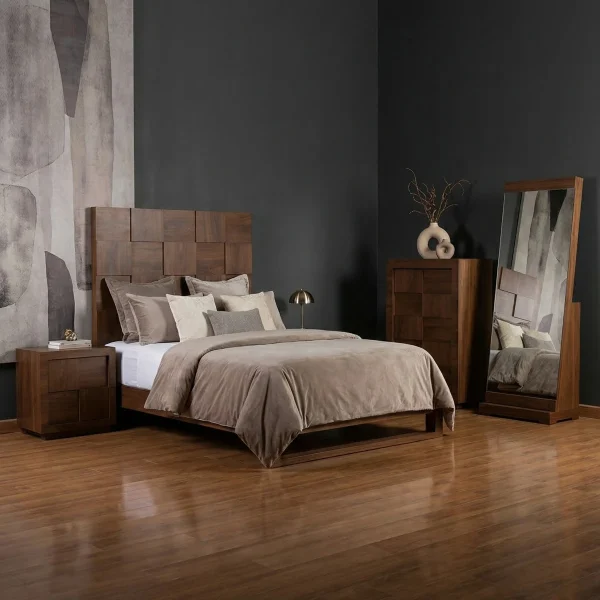 Recámara Individual Oporto Nogal - foto ambientada