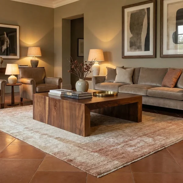 Mesa de Centro Fine Cuadrada Parota - foto ambientada