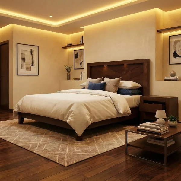 Cabecera King Size Eliza Okume - foto ambientada